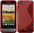 Silikon H�lle HTC One V - Rot - PhoneNatic TPU Case Silikon Cover H�lle Schutzh�lle + Schutzfolie