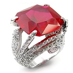 Jewelry - Sterling Silver Ruby CZ Ring by Eternal Sparkles