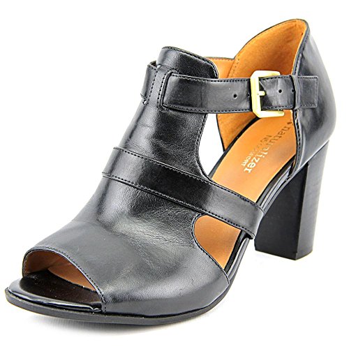 Naturalizer Diner Women Open Toe Leather Black Sandals