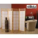 STILISTA Paravent natur/weiss 179x156