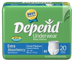 Depend Underwear, Small-medium, 20-Count Packages (Pack of 4)