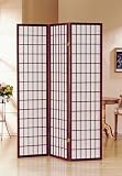 3-Panel Cherry Wood Shoji Screen / Room Divider