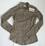 Mudd Girl's Button Down Fashion Shirt - Size: XSmall - Corp Green