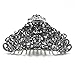 Black Austrian Crystal Hematite tone metal Bow hair claws clips pins H1379
