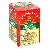 Long Life Organic Green Tea, Tea Bags, 20-Count Boxes (Pack of 6)