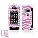 Pink and White Zebra Animal Skin Design Snap-On Cover Hard Case Cell Phone Protector for LG Voyager VX-10000 VX10000