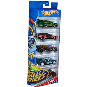 Hot Wheels Wall Tracks - 5 Pack Cars: Toys &amp; Games