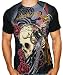 CHRISTIAN AUDIGIER Ed Hardy Mens Shirt T-Shirt Bandana Skull Tattoo Rhinestones Black