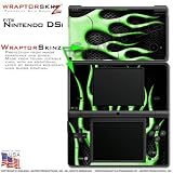 Nintendo DSi Skin Metal Flames Green WraptorSkinz Skins (DSi NOT INCLUDED)