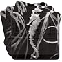 SEAHORSE SEA HORSE GIFTS Set of 4 Leather Coasters