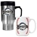 Milwaukee Brewers MLB Stainless Steel Travel Mug & Gameball Ceramic Mug Set - Primary Logo