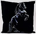 Steigender Friese Kissen - Christina B&ouml;tzel - Pony Kissen Reitsport Pferde Pferd Reiten Geschenk Geburtstag T-Shirt