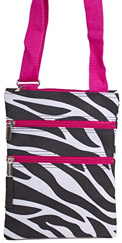 J Garden Pink Zebra Small Hipster Cross Body