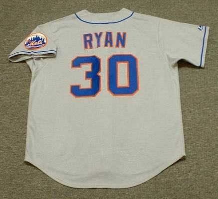 NOLAN RYAN New York Mets 1969 Majestic Cooperstown Throwback Away Baseball Jersey, 2XL