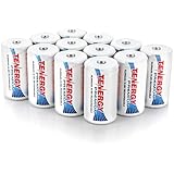 12 pcs of Premium D Size 10,000mAh High Capacity High Rate NiMH Rechargeable Batteries