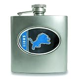 NFL Detroit Lions Stainless Steel Hip Flask 6oz