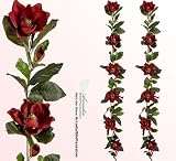 TWO Artificial 6' Magnolia Silk Flower Garlands