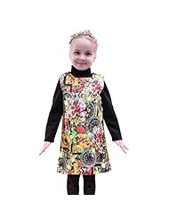 Girls Brocade/Cotton/Polyester Sleeveless Knee Length Jacquard Floral Print Scoop Neck  Dress