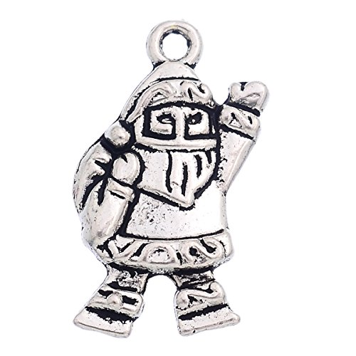 10PCs Silver Tone Father Christmas Pendants Xmas Ornaments Gift 23.5x13mm 10PCs Silver Tone Father Christmas Pendants Xmas Ornaments Gift 23.5x13mm