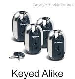 Master Lock - Titanium Locks 1-15/16 #185KA-4 Pack