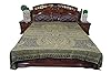 Blanket Throw Floral Self Design Jamawar Bedspreads Indian Bedding King Size