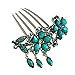 Voberry® New Lovely Fashion Purple Flower Jewelry Crystal Hair Clip Hairpin 1 Pcs (B)