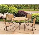 Valencia Outdoor Wicker Five Piece Dining Set