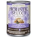 Holistic Select Grain Free Chicken Natural Wet Canned Cat Food, 13-Ounce Can (Pack of 12)