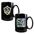 Los Angeles Galaxy Soccer 2pc Black Ceramic Mug Set - Primary Team Logo & MLS Logo MAJOR-LEAGUE-SOCCER Soccer
