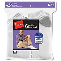 Hanes Men's 6-Pack Cushion Low Cut Socks