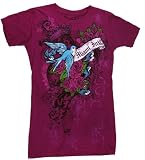 Miami Ink Swallow Tattoo Womens Rustic Purple Tee