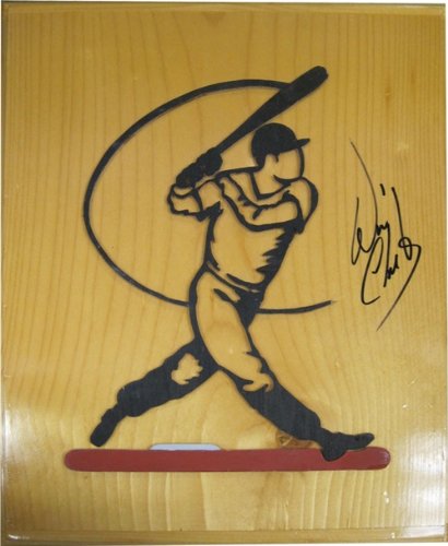 Will Clark Autographed/Signed Wooden Plaque
