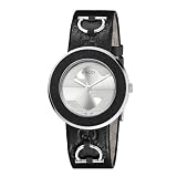 Gucci Women`s YA129409 U Play Medium Black Leather Watch