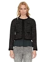 Naf Naf Chaqueta Corchete (Negro / Blanco)