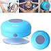 Ecandy Bluetooth Shower Speaker, Wataer Resistant, Hands-free Portable Speakerphone with Mic, Suction Cup for Showers, Bathroom, Pool, Boat, Car, Beach, Outdoor Use and other activities (Blue)