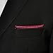 SHLAX&WING Solid Red Silk Pocket Square Mens Handkerchief Hanky Business Wedding