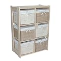DVier Regal Holzregal m. 6 F�chern 54x30cm, H 75cm