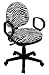 OSP Work Smart DH3405-237 Zebra Animal Print Office Task Desk Chairs with Loop Arms