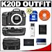 Pentax K20D Digital SLR Camera with Pentax D-BG2 Battery Grip + 8GB SDHC Card + Spare D-LI50 Battery + Case + Cameta Bonus Accessory Kit
