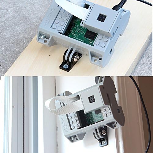 LEGO compatible SmartiPi Raspberry Pi B+,2, and 3 w/ camera case and GoPro screw in mount - Red