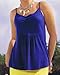 Women Viscose Spandex Spaghetti Strap Cami Tunic Knit Top