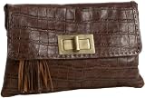 Carla Mancini Amalfi Croc-Embossed Clutch