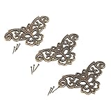 12枚入り コーナープロテクター 蝶の形 ブラケットプロテクター レトロスタイル 装飾（48ネジ付き）