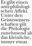 F&uuml;r - Die Philologie - Werner Hamacher