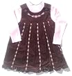Good Lad Toddler Girl Brown Floral Corduroy Jumper