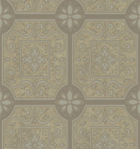Brewster FD58709 Parkview Designs Kitchen and Bath Focus VI Tin Ceiling Tile Wallpaper, 20.5-Inch by 396-Inch, Brown