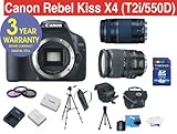 Canon EOS Rebel Kiss X4 (T2i/550D) EF-S 18 MP Digital Camera with Canon EF  ....