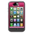 OtterBox Defender Series Hybrid Case & Holster for iPhone 4 & 4S  - Retail Packaging - Peony Pink/Gunmetal Grey