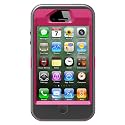OtterBox Defender Series Hybrid Case & Holster for iPhone 4 & 4S - Retail Packaging - Peony Pink/Gunmetal Grey