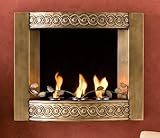 IMAGE OF Southern Enterprises Antique Gold Wall Mount Gel Fireplace
